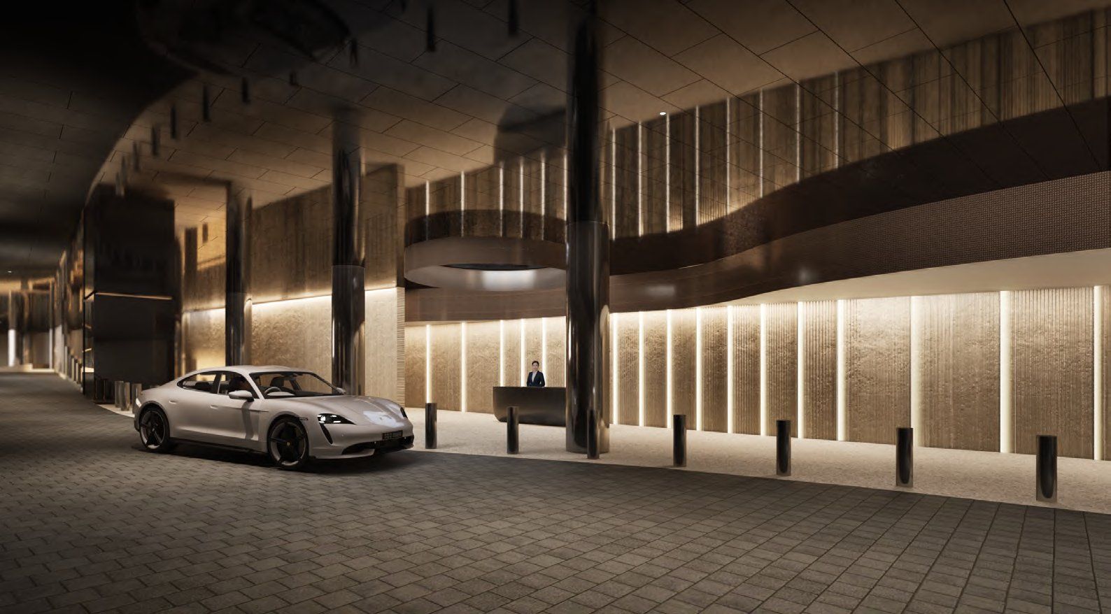 Arrival experience at River Modern — artist's impression